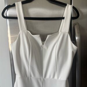 White Sleeveless Jumpsuit